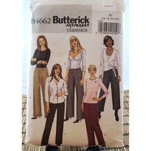 Misses/Misses Petite Fast & Easy Pants Sewing Pattern Butterick B4662, Plus Size